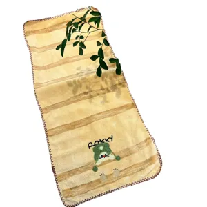 Soft absorbent cartoon jacquard bath towel with cute embroidered design for daily use.