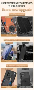 Multifunctional card slot phone case with magnetic stand and lens protection for daily use.