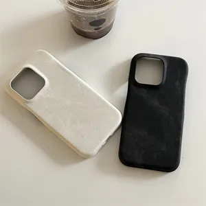 Detailed view of minimalist textured phone case set, stylish solid color protective cover.