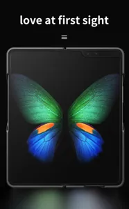 Samsung Z Fold 4 protective case with butterfly wallpaper design, drop-proof and durable.