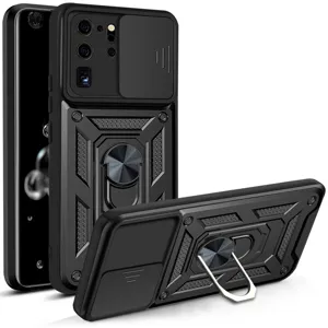 Funda Protectora Resistente Armor para Samsung Galaxy S20 S25 Ultra Plus FE con Cubierta Deslizante y Soporte