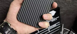 Carbon fiber texture phone case for iPhone, ultra thin matte protective cover, sleek design.