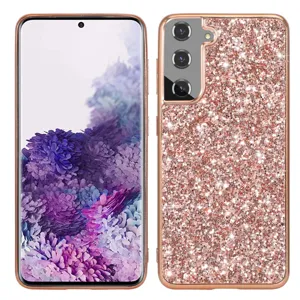 Rose gold glitter phone case back cover sparkling sparkly protective accessory detail