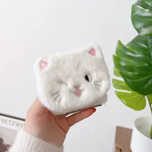 Nahaufnahme des niedlichen flauschigen Katzen-Plüsch-Handygehäusedetails für Samsung Z.