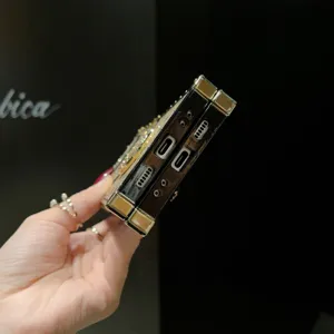 Luxus Glitzer Strass Faltbare Handyhülle für Samsung Z Flip, stilvolles Koffer-Design.