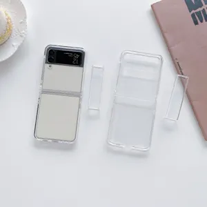 Transparente harte Schutzhülle kompatibel mit Samsung Galaxy Z Flip faltbaren Smartphones.