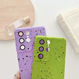 Stylish splatter magnetic phone case with lens protection for Samsung Galaxy S23 S25 Ultra.
