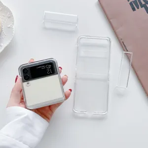 Transparente Klappbildschirm Handyhülle Für Samsung Galaxy Z Flip Klare Harte Kunststoff Schutzhülle 360 Vollkörper