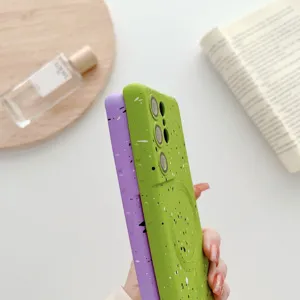 Compatible with Samsung splatter pattern phone case with magnetic ring, soft TPU cover.