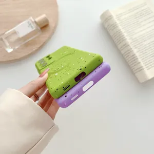 TPU magnetic phone case detail view, paint splatter design compatible with Samsung series phones.