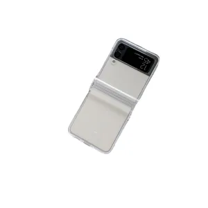 Transparente harte Schutzhülle für Samsung Z Flip 5 4, volle Abdeckung Handyhülle.