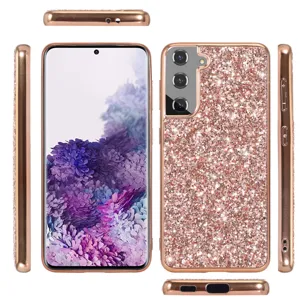 Details of the luxury glitter rhinestone full protection hard phone case for Samsung series.