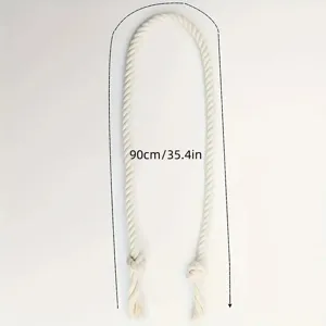 Embrasse de rideau tressee corde blanche 90cm attache decorative pour fenetre salon
