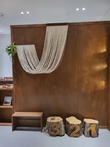 Bohemien handgeweven katoenen touw wandhangend tapijt voor noordische huisdecoratie.