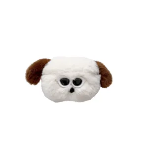 Fluffy cartoon puppy AirPods plush protective case cute soft earphone cover for Apple wireless earbuds