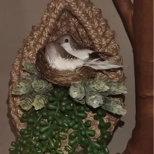 Handmade Teardrop Woven Bird Nest Hanging Birdhouse for Garden and Home Decor Bohemian Style
