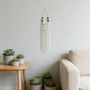 Macrame horseshoe wall hanging bohemian western decor tapestry for home living room