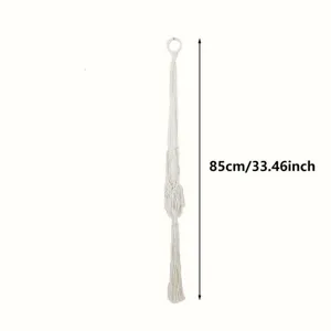 Handgemaakte macramé plantenhanger hangmand katoenen touw pot houder 85cm lang