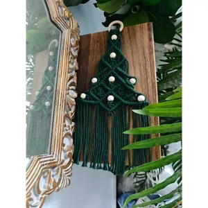 Handmade Macrame Christmas Tree Wall Hanging Tapestry Boho Holiday Home Wall Decor