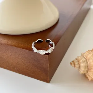 925 Sterlingsilber Muschel Offener Ring Für Damen Minimalistischer Verstellbarer Muschelring Minimalistischer Feiner Ozeanschmuck