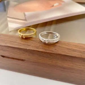Koreanischer Stil Luxus Schleife Ring 925 Silber Strass Verstellbarer Fingerring Für Damen Eleganter Täglicher Modeschmuck Geschenk