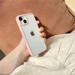 Gradiënt doorzichtige telefoonhoes compatible met iPhone, stijlvolle beschermende hoes voor achterkant.