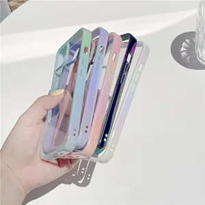 Gedetailleerd overzicht van verloop doorzichtige telefoonhoes, stijlvolle PC bumper.