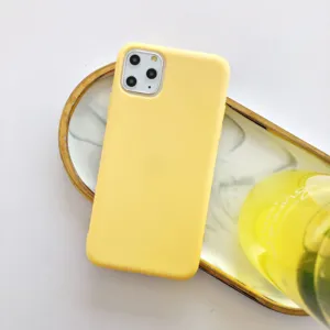 Einfarbige Silikon Handyhülle kompatibel mit iPhone, weiche Schutzhülle Rückseite.