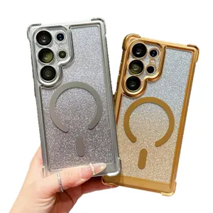 Samsung Galaxy S26 S25 Ultra coque magnetique electroplaquee paillettes degradees.