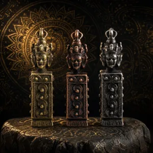 Tibetan Retro Alloy Vajra Pestle Stamp Pendant Antique Ethnic Totem Charm Craft Supplies For DIY Jewelry Making Accessories Gift