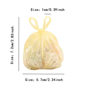 3D gedruckter gelber Müllbeutel Mini Ornament kreative Desktop Dekoration Anhänger Deko