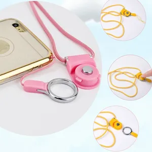 Cordon de téléphone portable avec anneau rotatif détachable, lanière multifonction.
