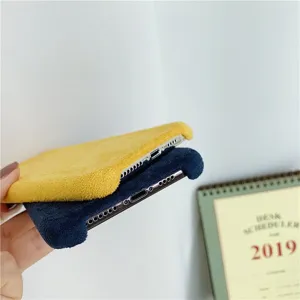 Cover per telefono in peluche morbido per iPhone, custodia protettiva invernale