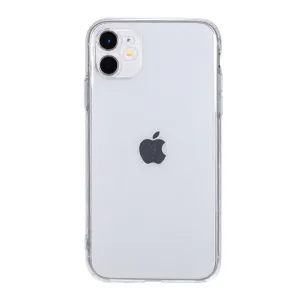 Clear glitter TPU protective phone case with precise cutouts, shockproof design for iPhone.