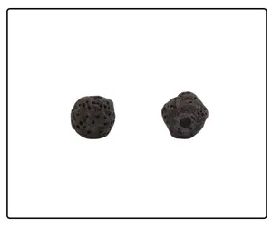 Black volcanic rock lava beads for DIY jewelry making, porous round spacer beads bracelets.
