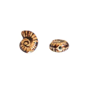Ceramic conch shell loose beads for DIY handmade jewelry crafting bracelet necklace accessories