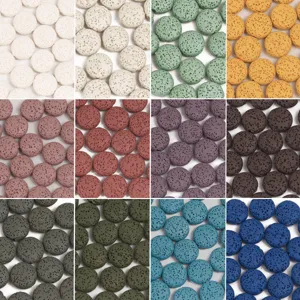 Natural Round Lava Stone Spacer Beads Porous Volcanic Rock Loose Beads For DIY Jewelry Making Necklaces Bracelets Accessories
