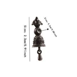 Tibetan style Vajra bell metal pendant charm antique silver DIY jewelry accessory