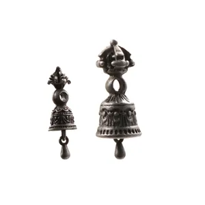 Tibetan Style Antique Silver Vajra Bell Pendant DIY Craft Jewelry Making Accessory