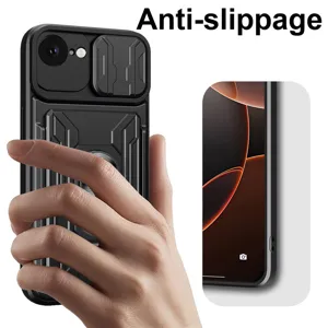 Ανθεκτική θήκη προστασίας με συρόμενο κάλυμμα κάμερας και δαχτυλίδι για Google Pixel
