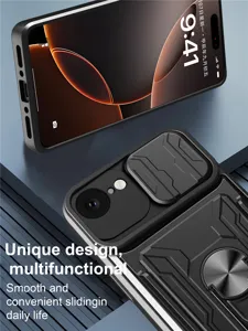 Προστατευτική θήκη Google Pixel με συρόμενο κάλυμμα κάμερας και πολυλειτουργική βάση.