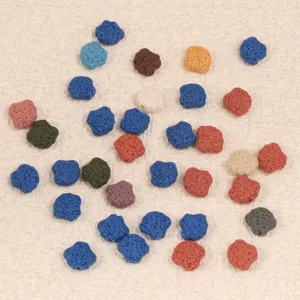 Kleurrijke lavasteen schelp afstandhouder kralen voor DIY sieraden maken en aromatherapie.