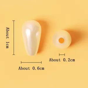 ABS faux pearl beads teardrop loose charms for handmade DIY jewelry making bracelets necklaces