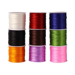 Hilo elástico redondo de 1.0mm para cuentas colorido DIY fabricación de joyas set