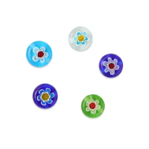 Colorful glass flower loose beads for DIY handmade bracelets jewelry making craft supplies