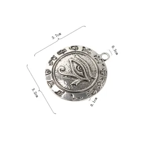 Ciondolo amuleto occhio malvagio in lega argento antico per collane bracciali gioielli fai da te.