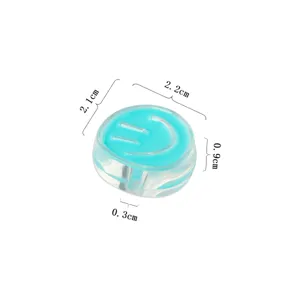 Transparent acrylic smiley face beads DIY loose beads jewelry making craft accessories.
