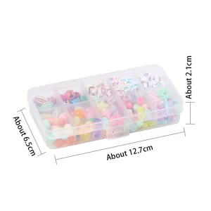 Caja De Almacenamiento 10 Rejillas Cuentas Letras Acrílico DIY Accesorios Joyería Hecha A Mano