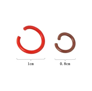 Colored iron rings DIY jewelry accessories, metal open jump rings with size 1cm and 0.8cm.
