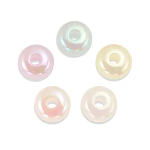 Colorful acrylic large hole spacer beads for DIY jewelry making bracelet and necklace